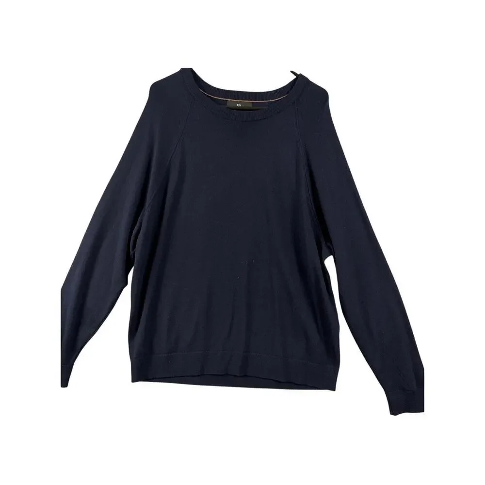 Banana Republic Italian Merino Wool Navy Crew Neck Sweater – Size XL